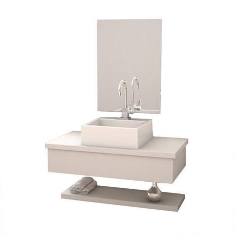 Kit Bancada Compace Metrópole 806 C/ Cuba Q355 E Espelheira Branco Chess Menor preço em Kit Bancada Compace Metrópole 806 C/ Cuba Q355 E Espelheira Branco Chess