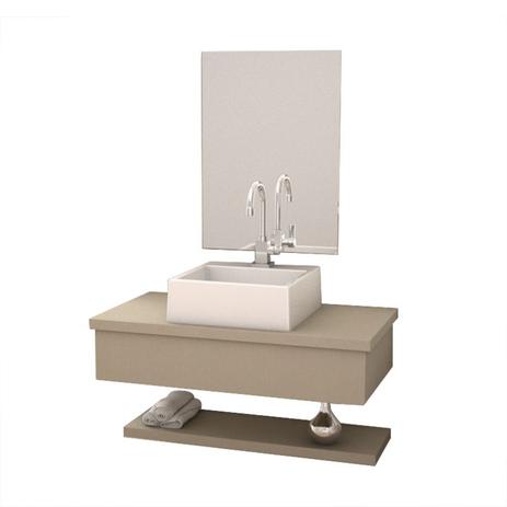 Kit Bancada Compace Metrópole 806 C/ Cuba Q355 E Espelheira Conect Nude Menor preço em Kit Bancada Compace Metrópole 806 C/ Cuba Q355 E Espelheira Conect Nude