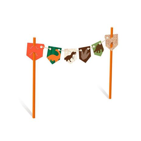 Kit Bandeirinha Topo de Bolo Mundo dos Dinossauros 2 unidades Cromus - Festabox Menor preço em Kit Bandeirinha Topo de Bolo Mundo dos Dinossauros 2 unidades Cromus - Festabox