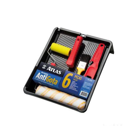 Kit bandeja para pintura 6 peças preto Atlas Menor preço em Kit bandeja para pintura 6 peças preto Atlas