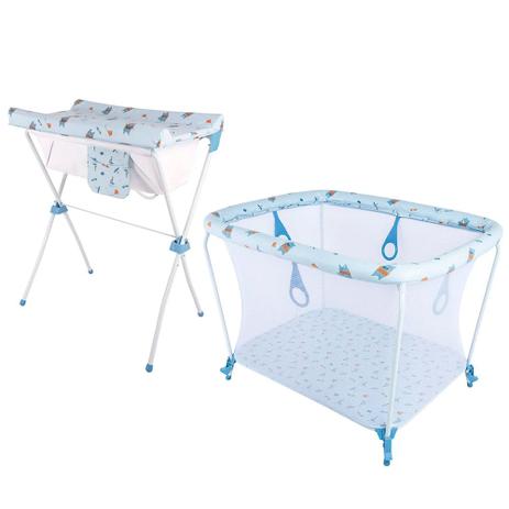 Kit Banheira Com Trocador - Slim Plus e Cercado Infantil Park - Azul - Whoop - Kiddo Menor preço em Kit Banheira Com Trocador - Slim Plus e Cercado Infantil Park - Azul - Whoop - Kiddo