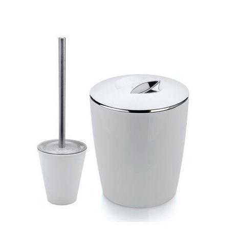 Kit Banheiro 2 Peças Cromo BELLY Branco ou Menor preço em Kit Banheiro 2 Peças Cromo BELLY Branco ou