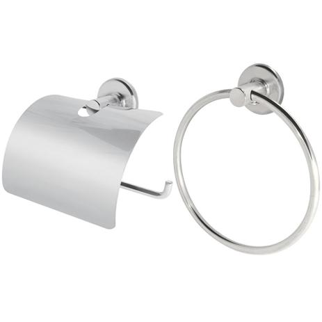 kit banheiro com papeleira inox e porta toalha de rosto - Kit bras Menor preço em kit banheiro com papeleira inox e porta toalha de rosto - Kit bras