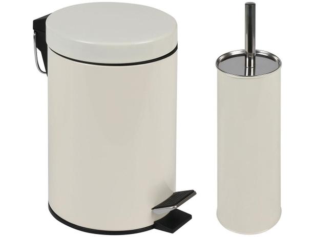 Kit Banheiro Lixeira 3L Escova Sanitária Mor - Ágata 008334 Menor preço em Kit Banheiro Lixeira 3L Escova Sanitária Mor - Ágata 008334
