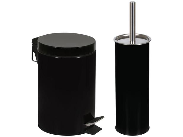 Kit Banheiro Lixeira 3L Escova Sanitária Mor - Ágata 008335 Menor preço em Kit Banheiro Lixeira 3L Escova Sanitária Mor - Ágata 008335