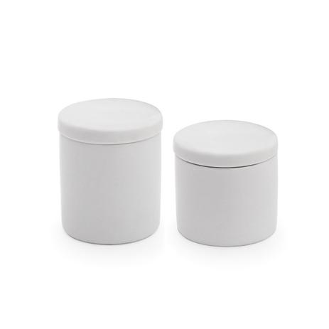 Kit banheiro porcelana porta cotonete e porta algodão - Geni Porcelanas Menor preço em Kit banheiro porcelana porta cotonete e porta algodão - Geni Porcelanas