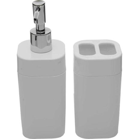 Kit Banho Acrílico Splash Branco 99096 Coza Menor preço em Kit Banho Acrílico Splash Branco 99096 Coza