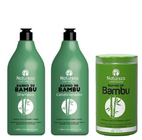 Kit Banho De Bambu Natureza Cosméticos 3x1000ml - Natureza cosmeticos Menor preço em Kit Banho De Bambu Natureza Cosméticos 3x1000ml - Natureza cosmeticos