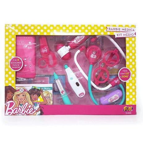 Kit Barbie Medica Medio FUN BB8873 7496-4 Menor preço em Kit Barbie Medica Medio FUN BB8873 7496-4
