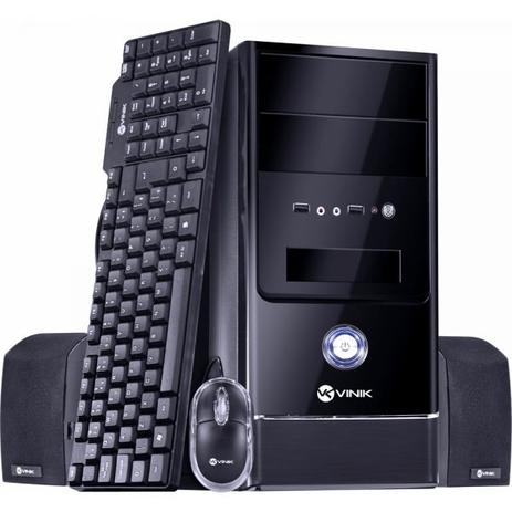 KIT Barebone Gabinete+Teclado+Mouse+Caixa de Som+Fonte 200W VB200 Preto - Vinik Menor preço em KIT Barebone Gabinete+Teclado+Mouse+Caixa de Som+Fonte 200W VB200 Preto - Vinik