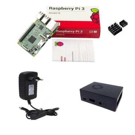 Menor preço em Kit Básico Raspberry Pi 3 - Case Com Cooler - Monkey business br