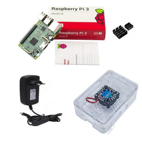 Kit Básico Raspberry Pi 3 - Case Premium Com Cooler - Monkey business br Menor preço em Kit Básico Raspberry Pi 3 - Case Premium Com Cooler - Monkey business br