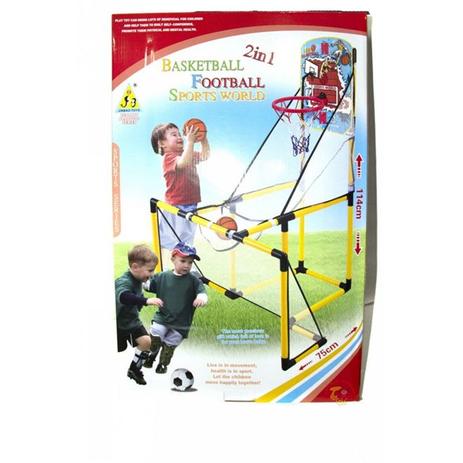 Kit basquete e futebol infantil cesta tabela de basketball e trave chute a gol com rede brinquedo 2 - Faça resolva Menor preço em Kit basquete e futebol infantil cesta tabela de basketball e trave chute a gol com rede brinquedo 2 - Faça resolva