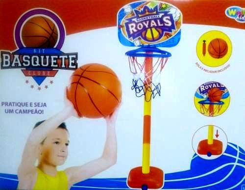 Kit Basquete Infantil com Base Bola e Inflador - Well kids Menor preço em Kit Basquete Infantil com Base Bola e Inflador - Well kids