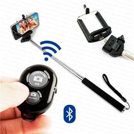 Kit Bastao Pau Selfie + Bluetooth Universal Iphone E Galaxy Preto - Diversos Menor preço em Kit Bastao Pau Selfie + Bluetooth Universal Iphone E Galaxy Preto - Diversos