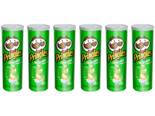 Kit Batata Pringles Creme e Cebola 6 Unidades - 120g Cada