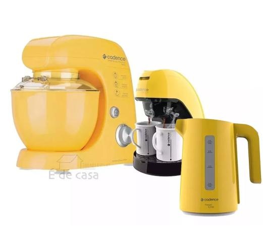 Kit Batedeira Orbital Chaleira Cafeteira Cadence Amarelo 127V ++ é boa?