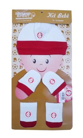 Kit Bebê 3 Pçs Internacional Touca Luva e Meia Oficial - Revedor Menor preço em Kit Bebê 3 Pçs Internacional Touca Luva e Meia Oficial - Revedor