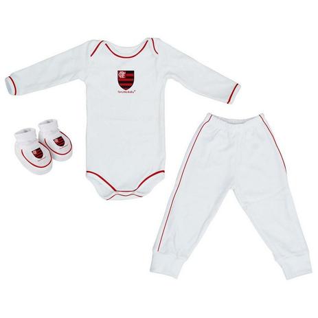 Kit Bebê Flamengo 3 Peças Longo Torcida Baby Menor preço em Kit Bebê Flamengo 3 Peças Longo Torcida Baby
