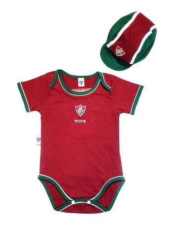 Kit Bebê Fluminense Com Body e Boné Oficial - Revedor Menor preço em Kit Bebê Fluminense Com Body e Boné Oficial - Revedor