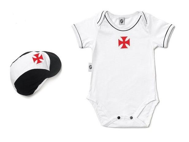 Kit Bebê Vasco com Body e Boné Oficial - Revedor Menor preço em Kit Bebê Vasco com Body e Boné Oficial - Revedor