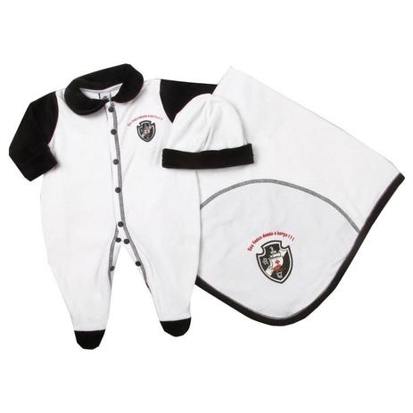 Kit Bebê Vasco Macacão Manta e Gorro Plush - Oficial - Revedor Menor preço em Kit Bebê Vasco Macacão Manta e Gorro Plush - Oficial - Revedor