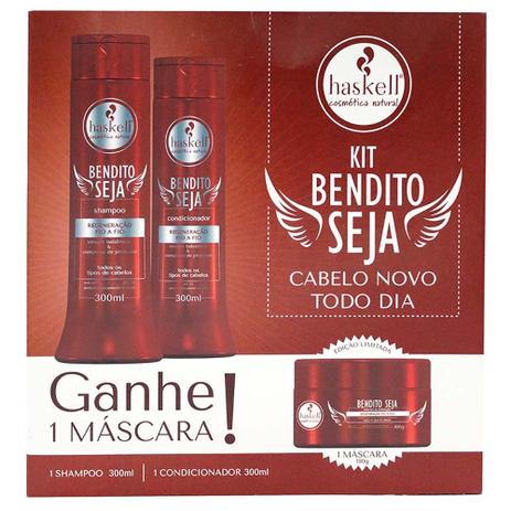 Kit Bendito Seja Shampoo + Condicionador + Máscara Haskell Menor preço em Kit Bendito Seja Shampoo + Condicionador + Máscara Haskell