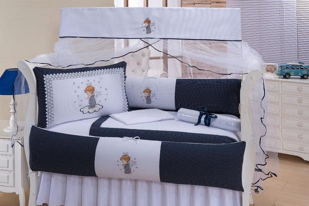 Kit Berço 10peças Anjo C/ Almofada De Amamentar Saia - Mariana baby confecções Menor preço em Kit Berço 10peças Anjo C/ Almofada De Amamentar Saia - Mariana baby confecções