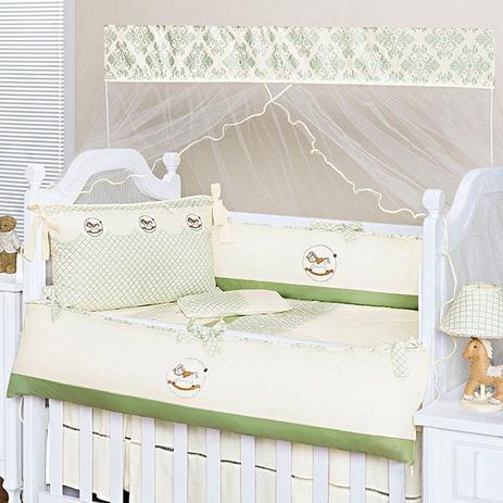 Kit Berço 8 Peças Luxo Estampado Cavalo - Talismã Menor preço em Kit Berço 8 Peças Luxo Estampado Cavalo - Talismã