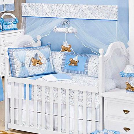Kit Berço 8 Peças Luxo Urso Soninho Bolas Estrelas Listra - Talismã Menor preço em Kit Berço 8 Peças Luxo Urso Soninho Bolas Estrelas Listra - Talismã