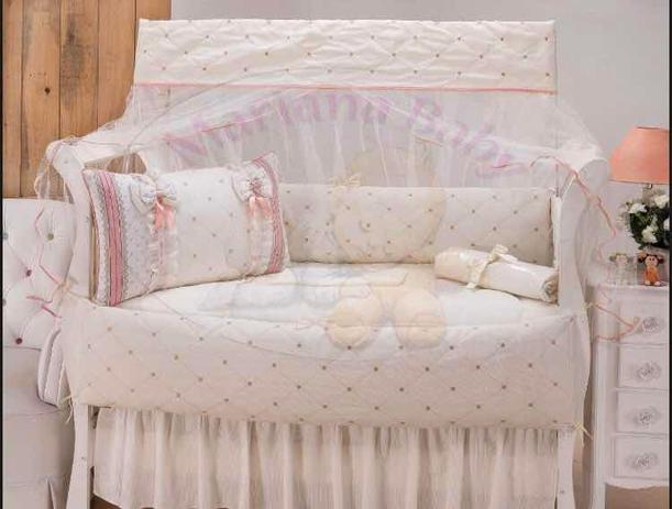 Kit Berço 8 Peças Sem Trocador - Essencial Gorgurinho - Mariana baby confecções Menor preço em Kit Berço 8 Peças Sem Trocador - Essencial Gorgurinho - Mariana baby confecções