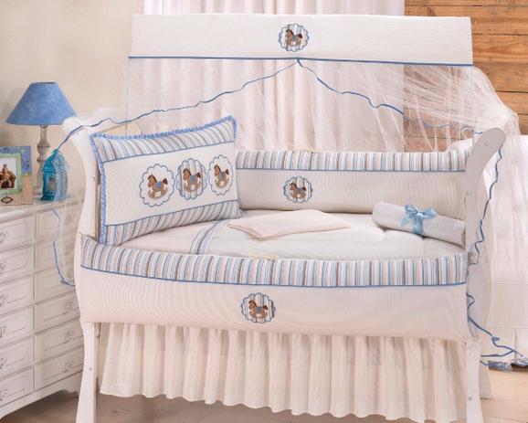 Kit Berço 9 Peças - Cavalinho Novo - Mariana baby confecções Menor preço em Kit Berço 9 Peças - Cavalinho Novo - Mariana baby confecções
