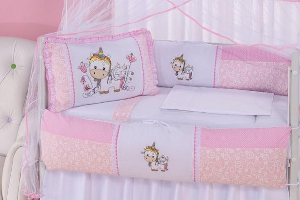 Kit Berço 9 Peças - Unicórnio - Mariana baby confecções Menor preço em Kit Berço 9 Peças - Unicórnio - Mariana baby confecções