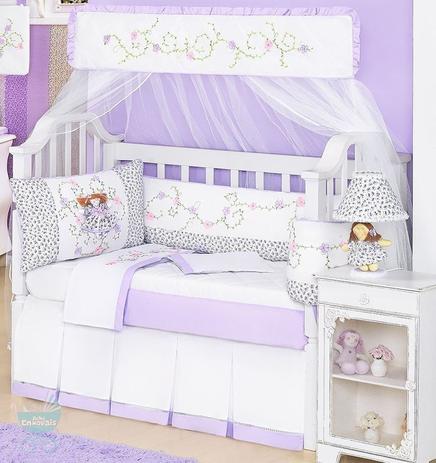 Kit Berço Americano Boneca Lilás 10 peças - Bebê enxovais Menor preço em Kit Berço Americano Boneca Lilás 10 peças - Bebê enxovais