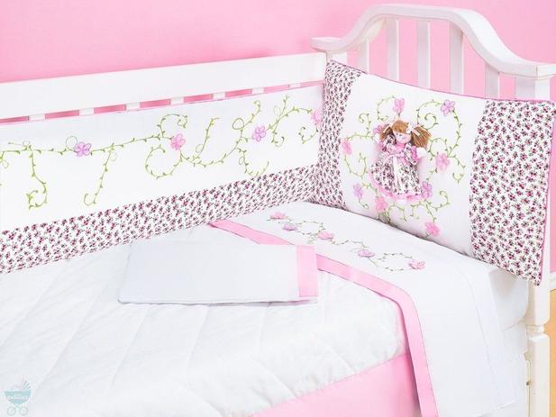 Kit Berço Americano Boneca Rosa 10 peças - Bebê enxovais Menor preço em Kit Berço Americano Boneca Rosa 10 peças - Bebê enxovais