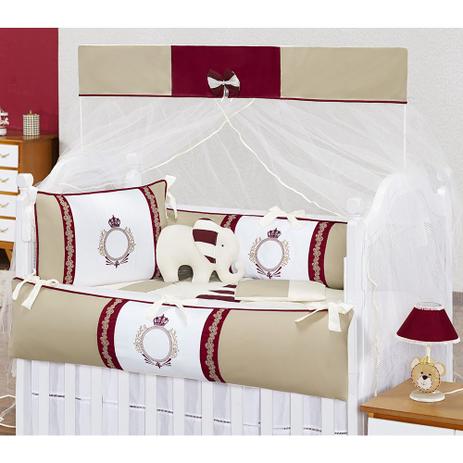 Kit Berço Americano e Nacional Luxo Império Marsala - Sônia enxovais Menor preço em Kit Berço Americano e Nacional Luxo Império Marsala - Sônia enxovais