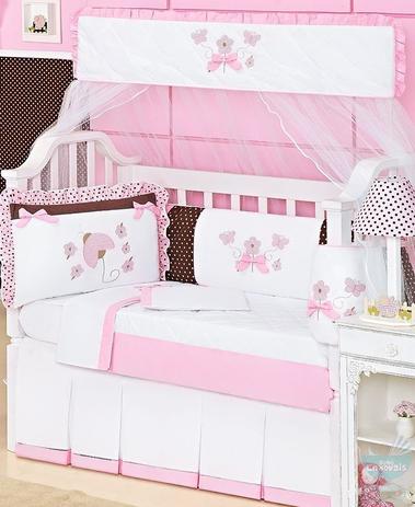 Kit Berço Americano Joaninha Rosa 10 peças - Bebê enxovais Menor preço em Kit Berço Americano Joaninha Rosa 10 peças - Bebê enxovais