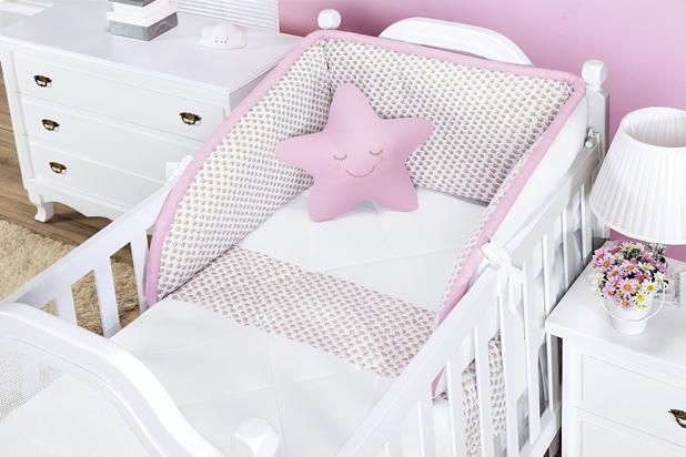 Kit Berço Americano Ninar Luxo Mabel Rosa - Sônia enxovais Menor preço em Kit Berço Americano Ninar Luxo Mabel Rosa - Sônia enxovais