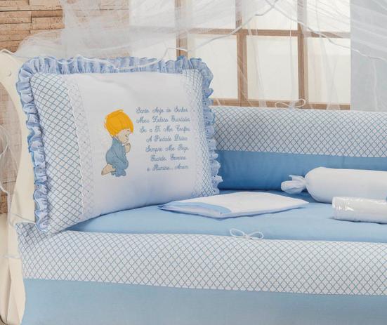 Kit Berço Anjinho Azul 9 Peças - Imperial baby Menor preço em Kit Berço Anjinho Azul 9 Peças - Imperial baby
