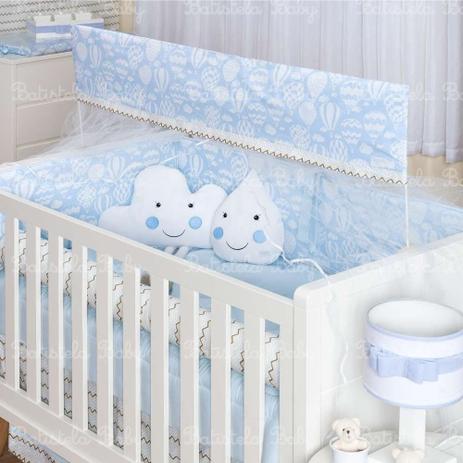 Kit Berço Balãozinho Padrão Americano 10 Peças Azul - Batistela Baby Menor preço em Kit Berço Balãozinho Padrão Americano 10 Peças Azul - Batistela Baby