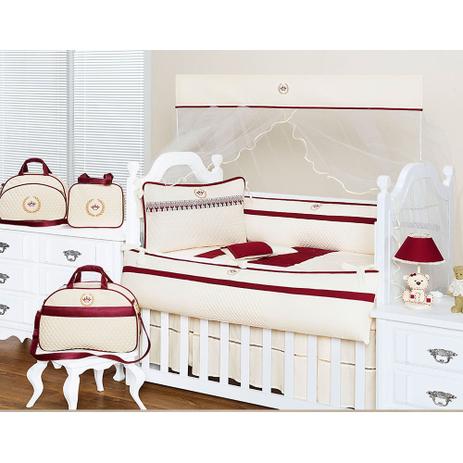 Kit Berço com Kit Bolsa Maternidade - Enxoval Marsala 11 Peças - Sônia enxovais Menor preço em Kit Berço com Kit Bolsa Maternidade - Enxoval Marsala 11 Peças - Sônia enxovais