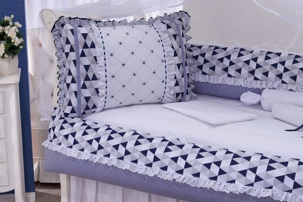 Kit Berço Delicate Marinho 9 Peças - Imperial baby Menor preço em Kit Berço Delicate Marinho 9 Peças - Imperial baby
