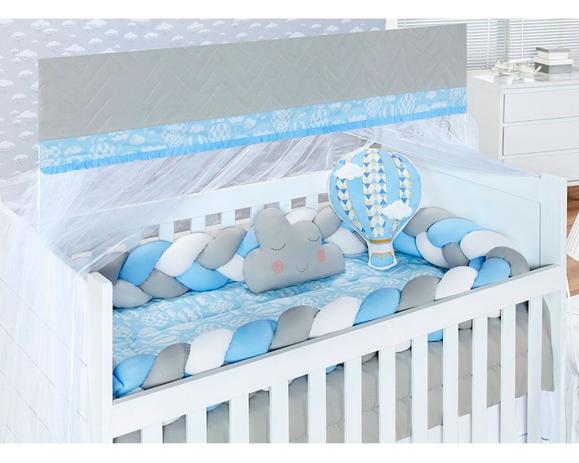 Kit Berço Doce Aventura Azul 8 Peças - Marias enxoval Menor preço em Kit Berço Doce Aventura Azul 8 Peças - Marias enxoval