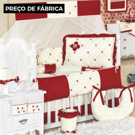 Kit Berço Flores 9 Peças - Precious baby Menor preço em Kit Berço Flores 9 Peças - Precious baby