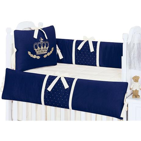 Kit Berço Majestade Padrão Americano 09 Peças Marinho - Giz de Cor é ruim? Kit Berço Majestade Padrão Americano 09 Peças Marinho - Giz de Cor é boa?