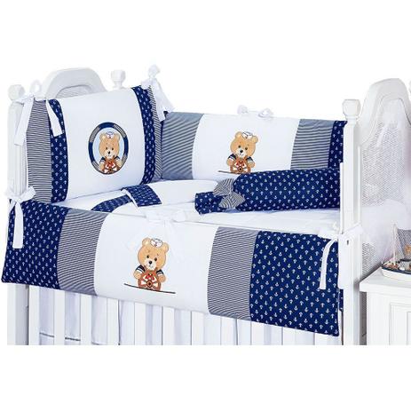 Kit Berço Marinheiro Padrão Americano 10 Peças Marinho - Giz de Cor Menor preço em Kit Berço Marinheiro Padrão Americano 10 Peças Marinho - Giz de Cor
