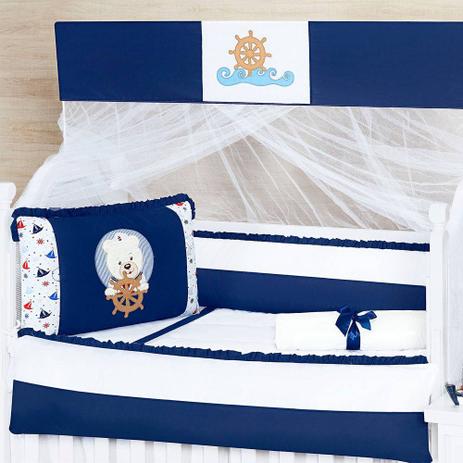 Kit Berço Menino Marinheiro Meu Bebê 9 Peças Marinho - I9 baby Menor preço em Kit Berço Menino Marinheiro Meu Bebê 9 Peças Marinho - I9 baby