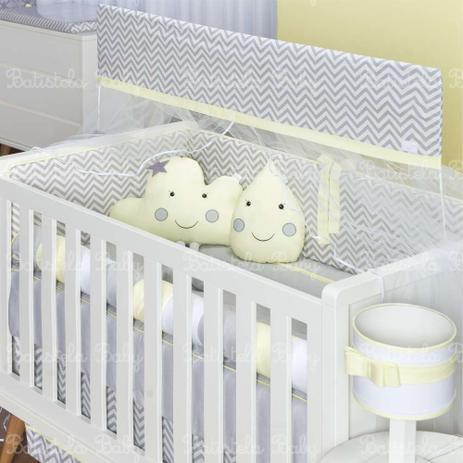 Kit Berço Nuvem e Gotinha Padrão Americano 10 Peças Amarelo - Batistela Baby Menor preço em Kit Berço Nuvem e Gotinha Padrão Americano 10 Peças Amarelo - Batistela Baby