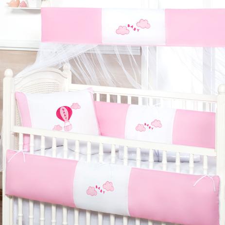 Kit Berço Rosa Menina 10 Peças Balão Baby Padrão Americano / Nacional - Nicoli ferri Menor preço em Kit Berço Rosa Menina 10 Peças Balão Baby Padrão Americano / Nacional - Nicoli ferri