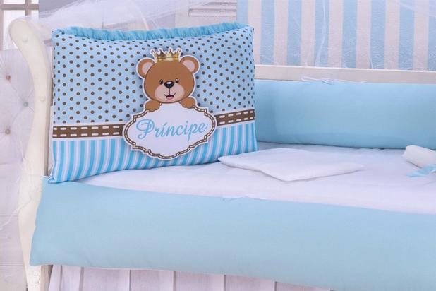 Kit Berço Sublimado Príncipe 9 Peças - Imperial baby Menor preço em Kit Berço Sublimado Príncipe 9 Peças - Imperial baby
